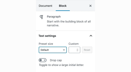 Text Size in WordPress